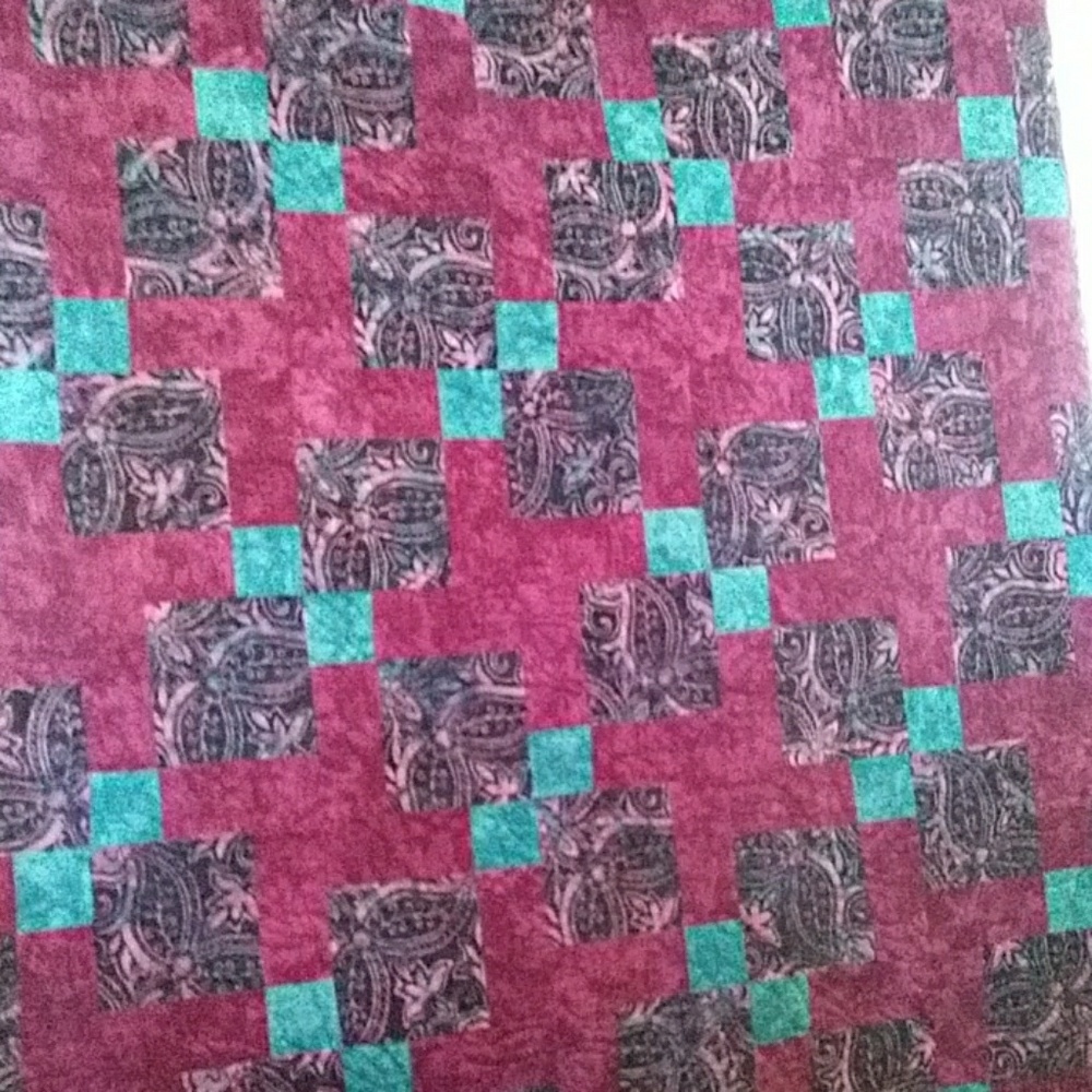 Colorful Patchwork Quilt Throw Size